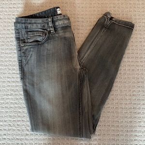 Ash Gray Straight-Leg Jeans
